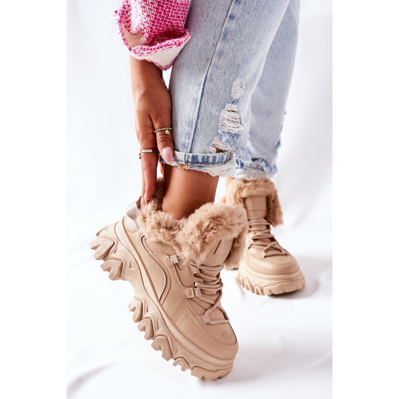 BM Bottes chaudes beiges pour femmes Limerick kaki 2