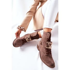 Bottines Femme Daim Marron Nicole 2676 brun 5