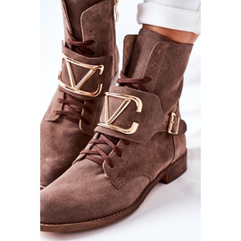 Bottines Femme Daim Marron Nicole 2676 brun 1