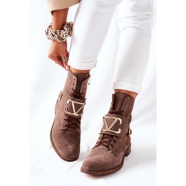 Bottines Femme Daim Marron Nicole 2676 brun 3