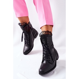 Bottes chaudes en cuir pour femmes Nicole Noir 2193 2 Bottes chaudes en cuir pour femmes Nicole Noir 2193 2