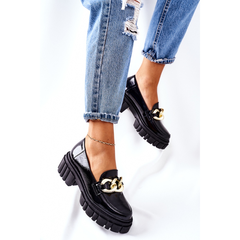 Mocassins Femme Mocassins Cuir Noir Laura Messi 2339 le noir 2