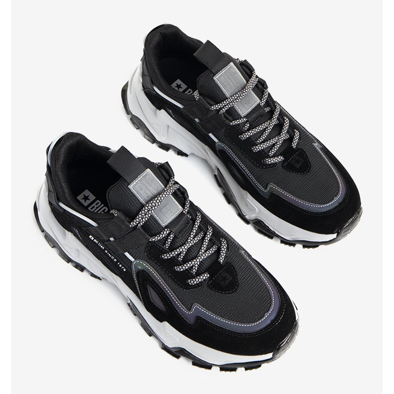 Baskets Tiger pour hommes Big Star noires le noir 1