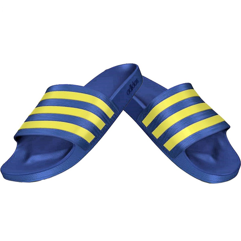 Chaussons Adidas Adilette Aqua EG1759 bleu jaune 1