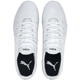 Chaussures de football Puma King Pro Fg M 105608 05 blanc blanc 1