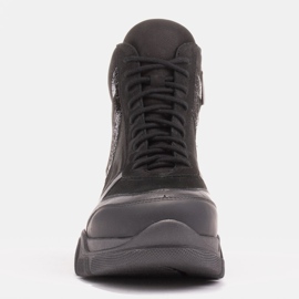 Marco Shoes Bottes sport Mil avec vernis décoratif le noir 1