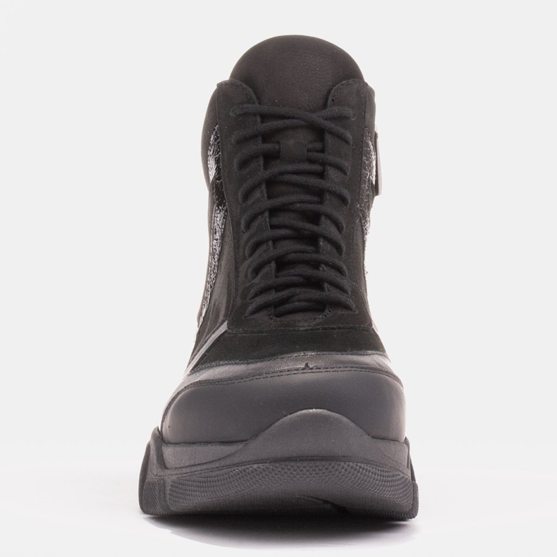 Marco Shoes Bottes sport Mil avec vernis décoratif noir 1