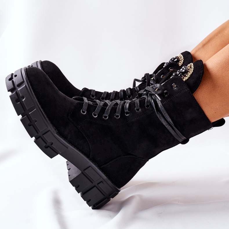 PS1 Travailleurs Chauds En Daim Avec Des Pierres Noir Hadley le noir 1