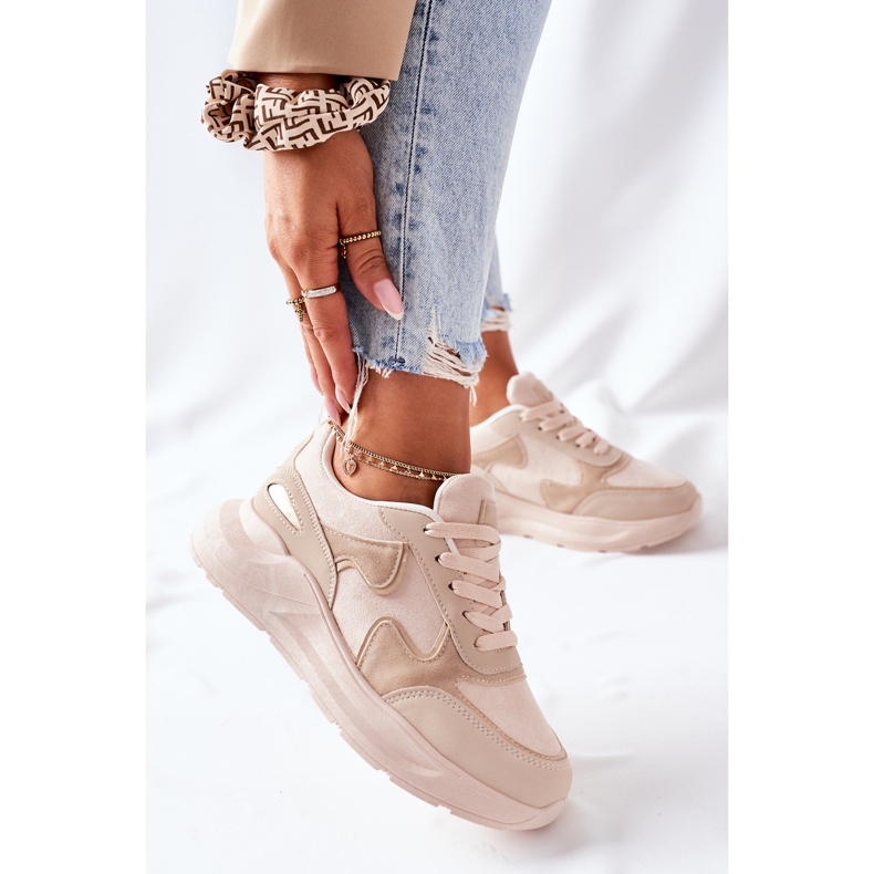 PE1 Chaussures de sport femme Baskets Beige Bethell 2