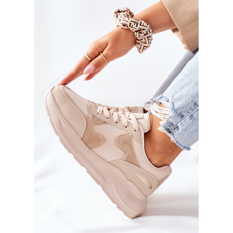 PE1 Chaussures de sport femme Baskets Beige Bethell 1