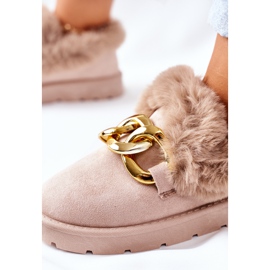 PB1 Chaussons Femme Chaîne Dorée Beige Ardrums 1