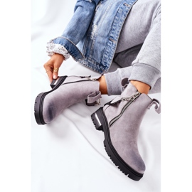 PS1 Bottes chaudes avec une fermeture éclair Gris Cortona 1