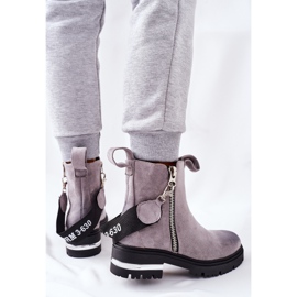 PS1 Bottes chaudes avec une fermeture éclair Gris Cortona 2