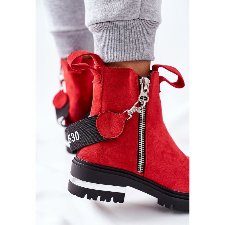 PS1 Bottes chaudes Cortona rouges avec fermeture à glissière 2 PS1 Bottes chaudes Cortona rouges avec fermeture à glissière 2