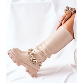 PB1 Bottines hautes Cecina beiges 1