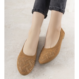 Ballerines camel à motif Andalia ajouré brun 1