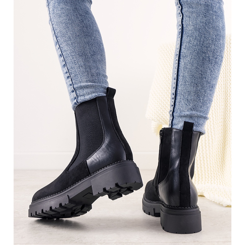 Bottines noires pour femmes de Kayla le noir 1 Bottines noires pour femmes de Kayla le noir 1