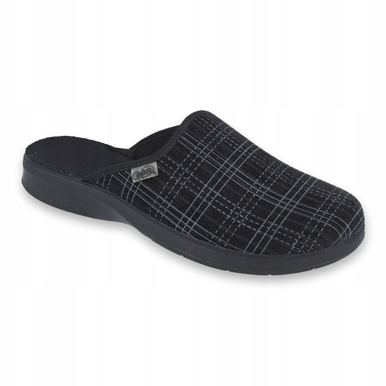 Chaussons Befado 548m003 à carreaux noirs le noir gris 1