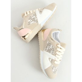 Chaussures de sport beiges B0-907 Beige 1 Chaussures de sport beiges B0-907 Beige 1