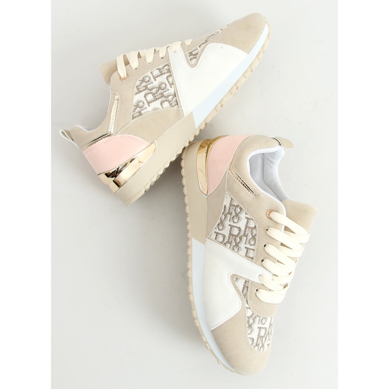 Chaussures de sport beiges B0-907 Beige 1 Chaussures de sport beiges B0-907 Beige 1