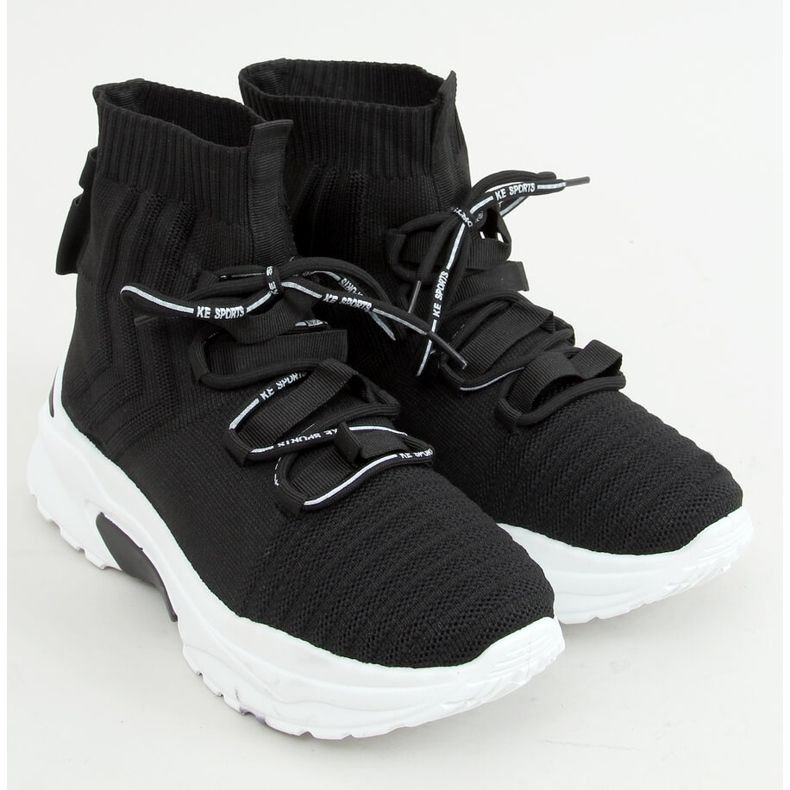 Noir 2032 Chaussettes noires chaussures de sport 1