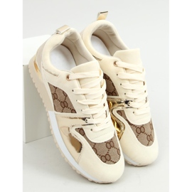 Chaussures de sport beiges B0-906 Beige 1 Chaussures de sport beiges B0-906 Beige 1