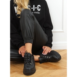 Chaussures de sport à semelles hautes noires 6291 Noir 2
