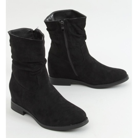 Bottes noires sur un talon compensé caché D7568 Noir le noir 4