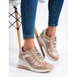 Baskets en daim VINCEZA beige 2
