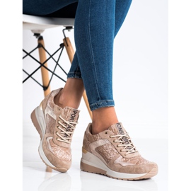 Baskets en daim VINCEZA beige 3