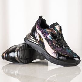 Sneakers Avec Effet Holo VINCEZA noir 1