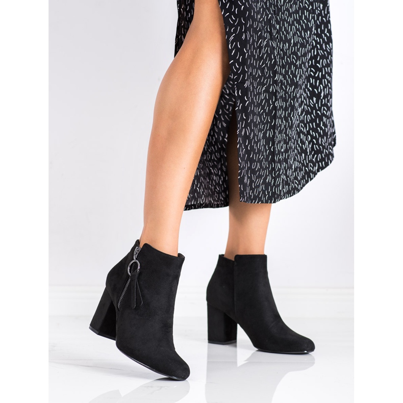 Goodin Bottes en daim classiques sur un poteau le noir 2