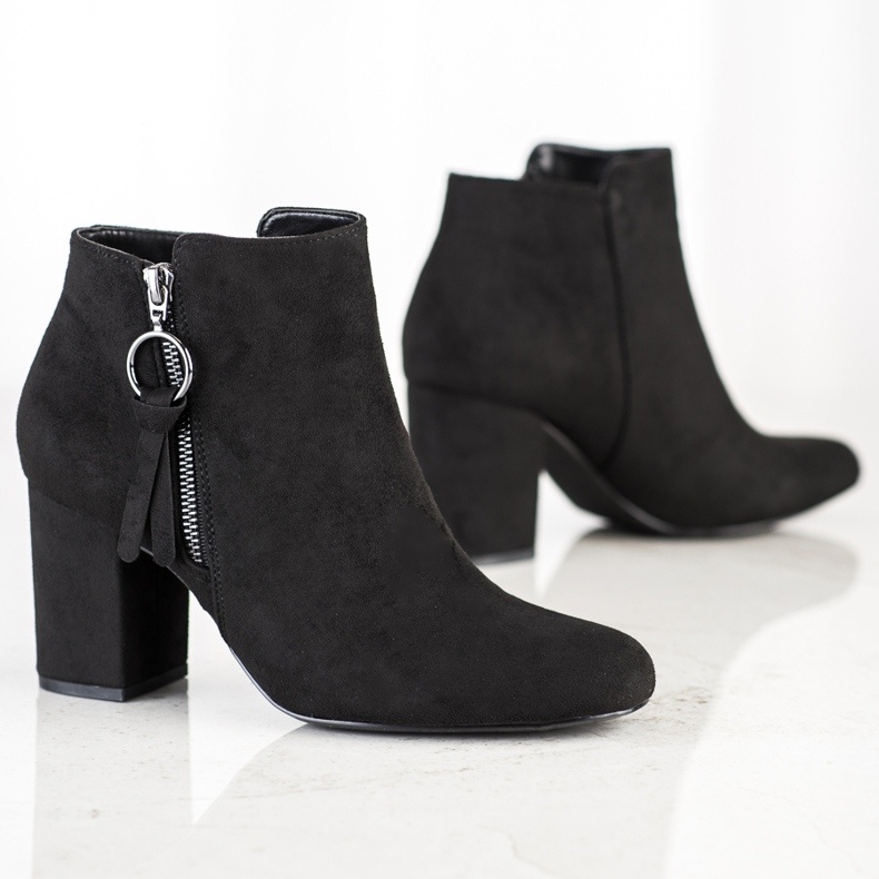 Goodin Bottes en daim classiques sur un poteau le noir 1