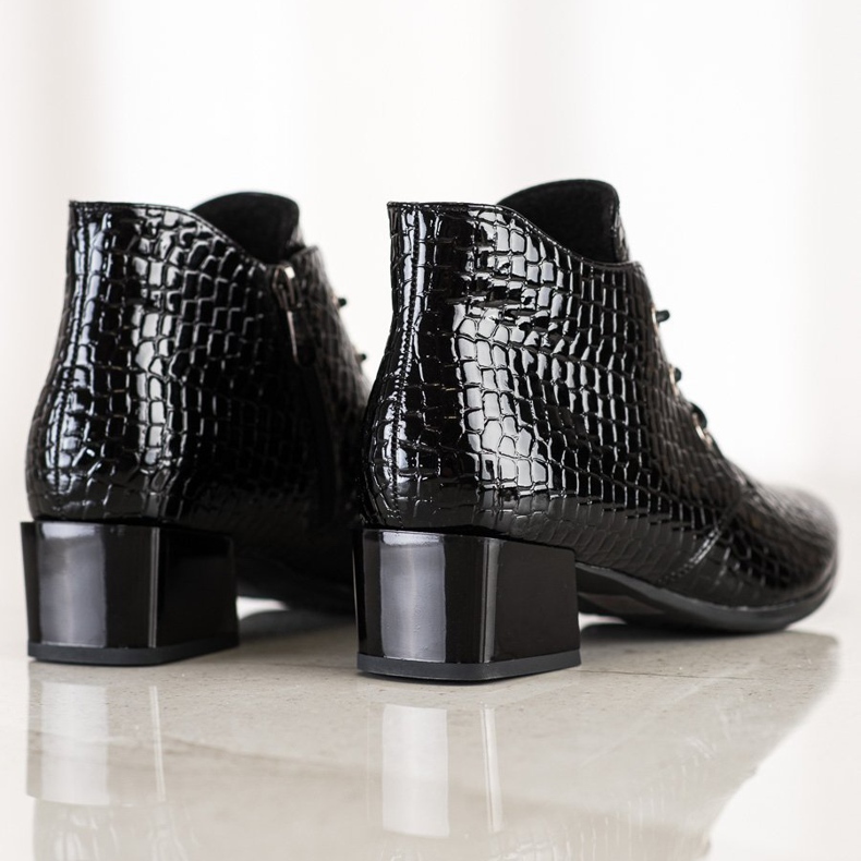 Bottines à lacets VINCEZA le noir 1