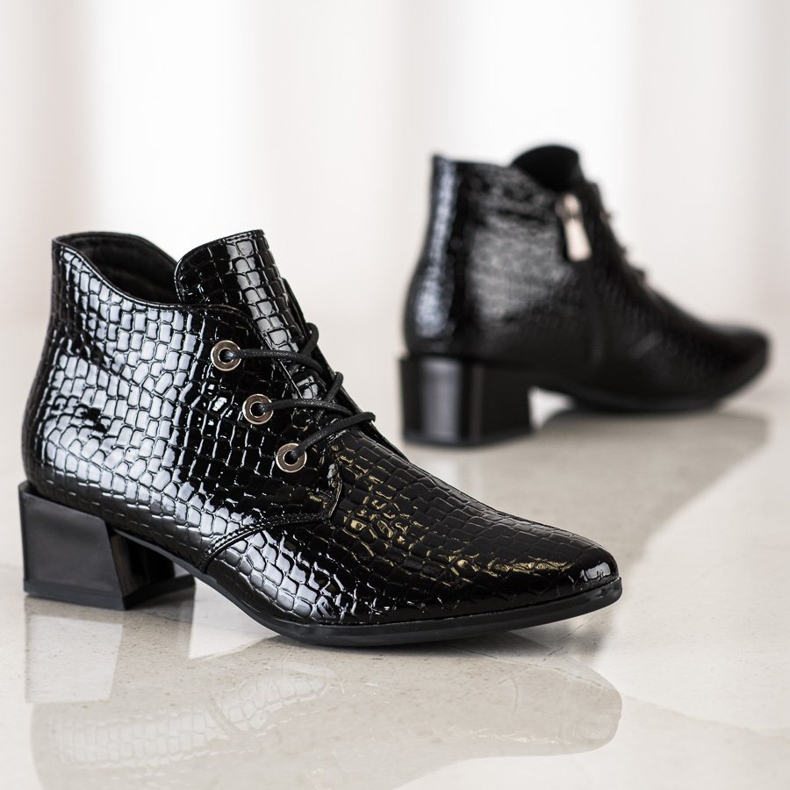 Bottines à lacets VINCEZA le noir 2