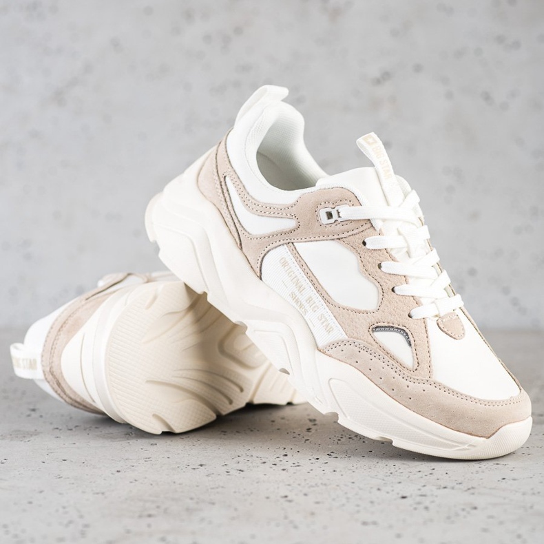 Baskets pour femmes Big Star GG274657 beige brun 1