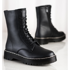 S. BARSKI Bottines à lacets sur la plateforme S.BARSKI noir 1