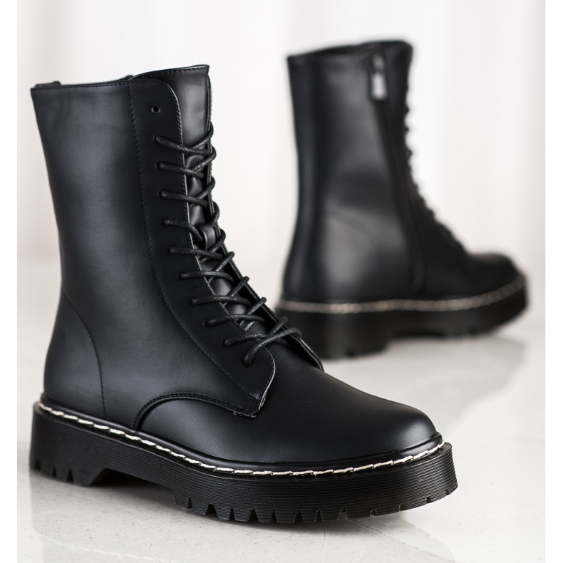 S. BARSKI Bottines à lacets sur la plateforme S.BARSKI noir 1