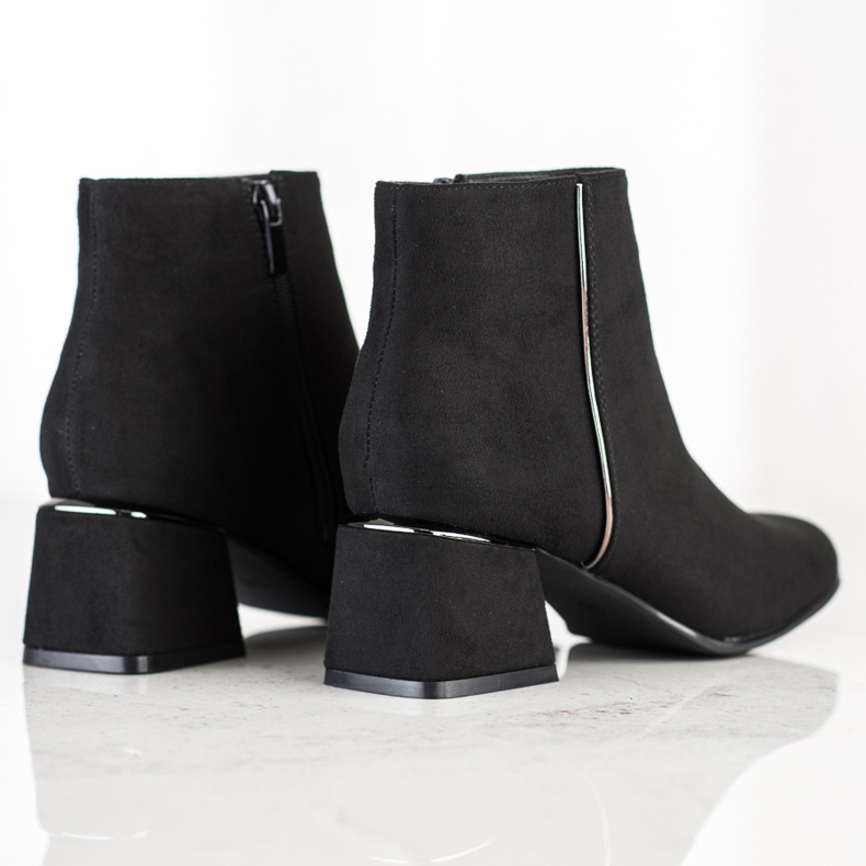 Goodin Bottines en daim élégantes le noir 1