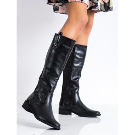 SHELOVET Bottes classiques avec cuir écologique le noir 1
