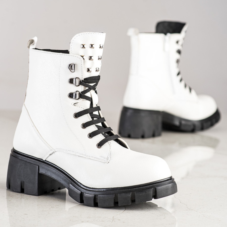 SHELOVET Travailleurs à la mode avec des goujons blanche 1