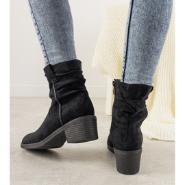 Bottines matelassées noires pour femme Cognac 1