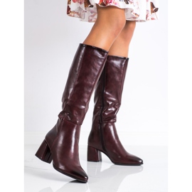 M.Daszyński Bottes Chaudes En Spitz rouge 3