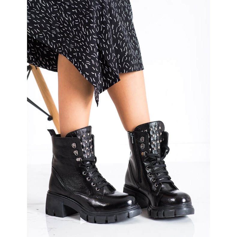 SHELOVET Travailleurs à la mode avec des goujons noir 1