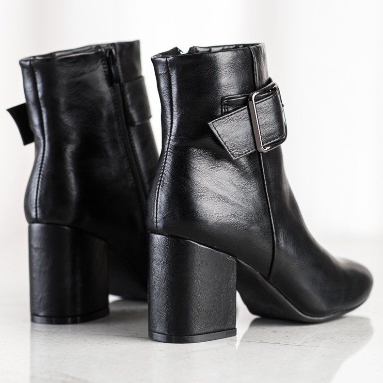 SHELOVET Bottes Classiques Avec Boucle noir 1