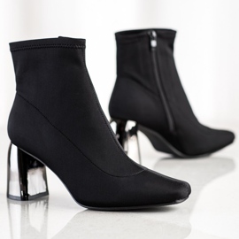 M.Daszyński Bottines élégantes à talons hauts le noir 1