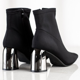 M.Daszyński Bottines élégantes à talons hauts le noir 4