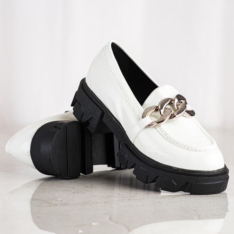 SHELOVET Mocassins blancs à la mode 1