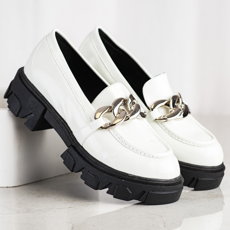 SHELOVET Mocassins blancs à la mode 2