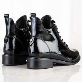 Filippo Bottines à lacets élégantes noir 1